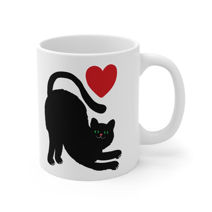 Black Cat Ceramic Coffee Cup - You're Purrfect Cat Lover Gift - 11oz/15oz Mug