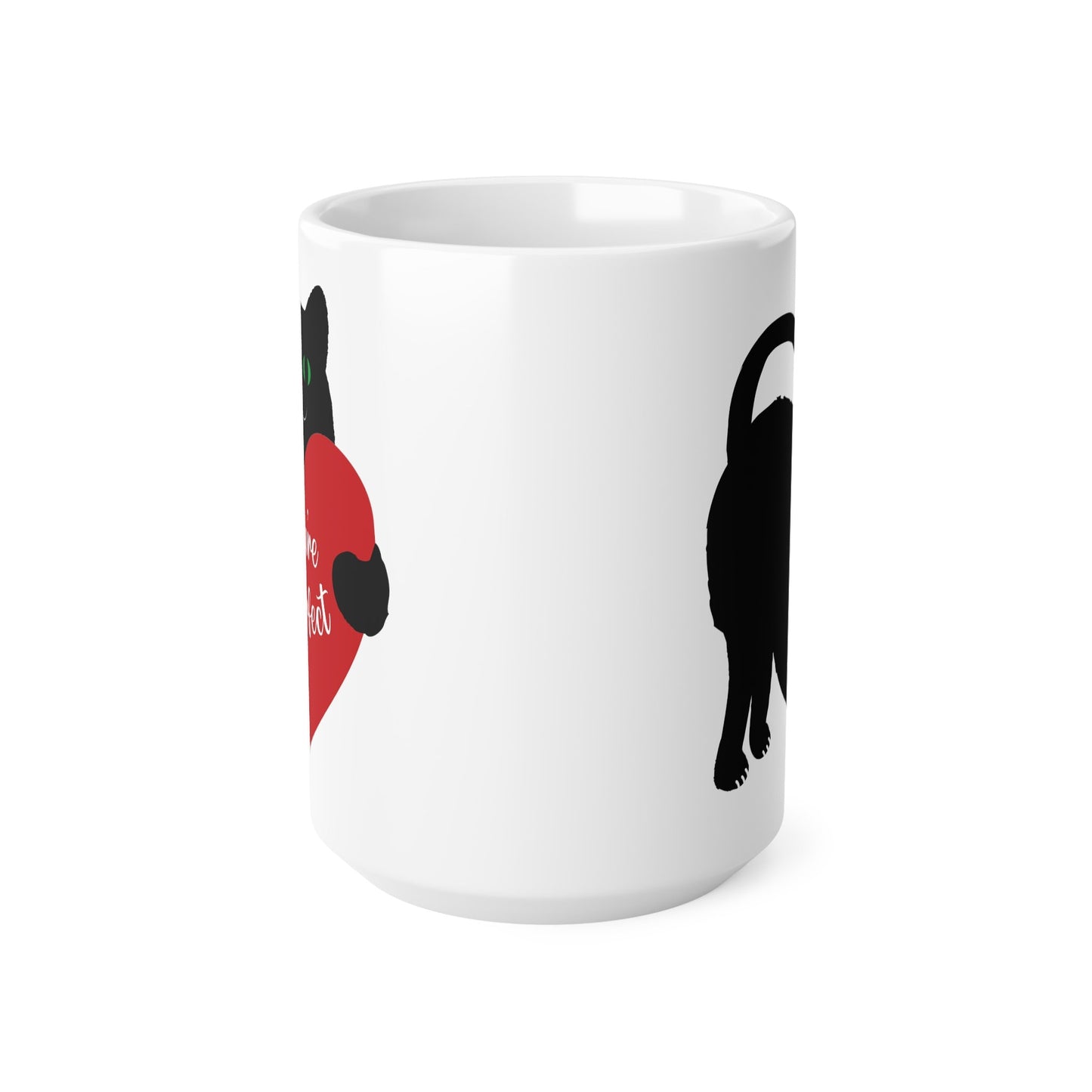 Black Cat Ceramic Coffee Cup - You're Purrfect Cat Lover Gift - 11oz/15oz Mug