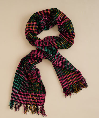 Bright coloured winter scarf Kurmi throw